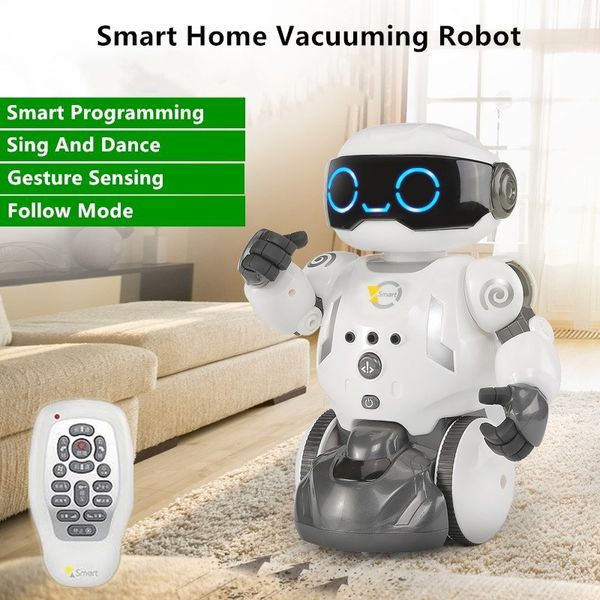 Animali RC elettrici Smart Sweeping Programmazione RC Robot Canto e danza Rilevamento dei gesti Modalità follow Educazione precoce Giocattolo telecomandato 230801