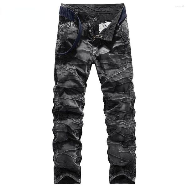 Pantaloni da uomo American Tactical Camouflage Military Casual Combat Cargo Retro Pantaloni Primavera Autunno