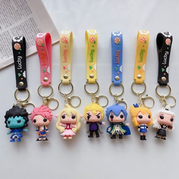 Lindo Anime Llavero Charm Llavero Fob Colgante Lovely American Girl Goblin's Tail Doll Pareja Estudiantes Personalizado Creativo Regalo del Día de San Valentín A8 UPS