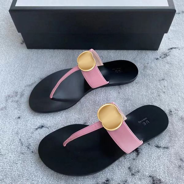 Genuíno couro flip flop sandália moda novo estilo chinelos verão ao ar livre sandale designers sapatos de alta qualidade mulheres mens mule salto plano preto slide sliders