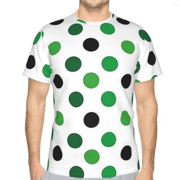 Camiseta Masculina Padrão de Videogame Verde Harajuku Poliéster Camiseta Pikmin Estilo Colorido Streetwear Camisa Fina Masculina Exclusiva
