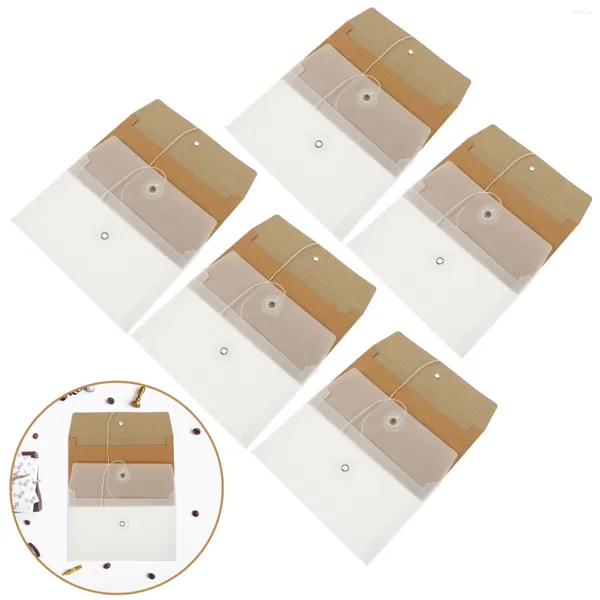 Bolsa de embrulho para embrulho para presente Envelopes práticos com design translúcido Cartões comemorativos multifuncionais