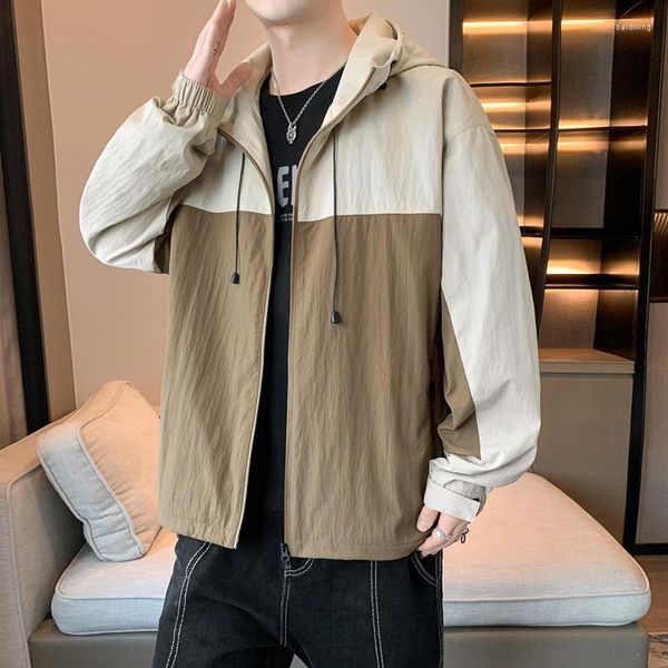 Männer Jacken Jacke Koreanische Mode Ropa Y2k Für Herren Kleidung Herbst Winter 2023 Langarm Mantel Mit Kapuze Kleidung Plus größe Casual Tops