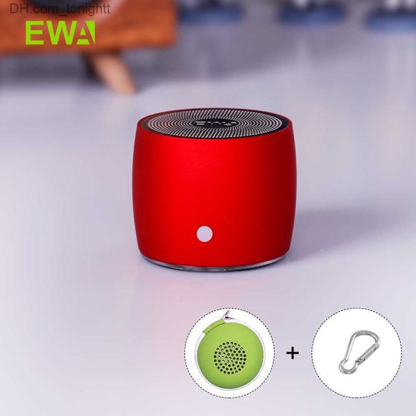 Alto-falantes portáteis EWA A103 Mini alto-falante Bluetooth Alto-falante baixo alemão para acampamentos externos / internos / bicicletas / caixa de metal lavel som alto Z230801