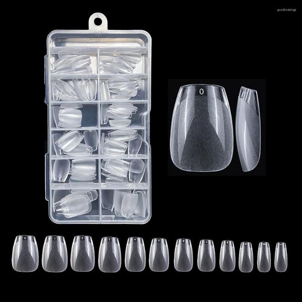 Unghie Finte 120pcs Extra Short Coffin Soft Gel Nail Tips Pre-buff Resina PMMA Full Cover Press On XXS Fake Suit Letto più piccolo