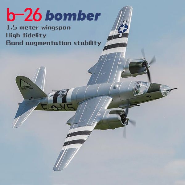 Flugzeugmodell B 26 Raider Bomber Propeller Starrflügel Simulationsmodell Funkgesteuertes Epo 1 5m KIT PNP RTF RC Flugzeug 230801