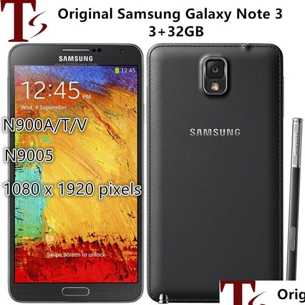 Diğer Elektronik Kilidi Not 3 Orijinal Note3 Telefon N900A N900T N900V Cep Telefonu Dört Çekirdek 5.5 inç 8MP 3G WiFi GPS REVURBIS DHO8D