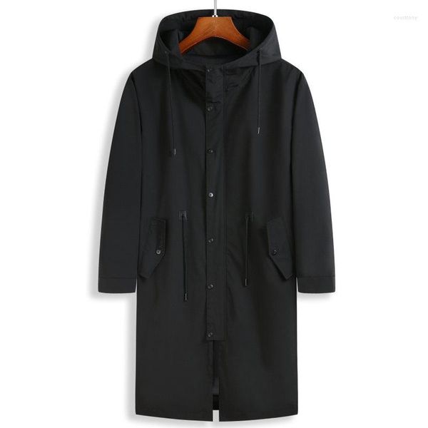 Männer Trenchcoats 2023 Frühling Männer Mode England Stil Lange Herren Casual Oberbekleidung Jacken Kleidung Große Größe XL-8XL