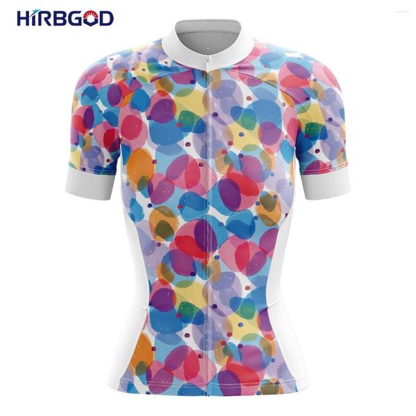 Giacche da corsa HIRBGOD 2023 Maglia da ciclismo da donna estiva Maglia da bici da fuoristrada traspirante che assorbe il sudore Top sportivo TYZ949-01