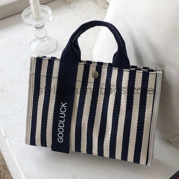 Totes Fashion Stripe Borsa a tracolla da donna Borsa a tracolla in tela coreana Borsa a tracolla piccola quadrata Mamma Borsa da viaggio sempliceelegantehandbagsstore