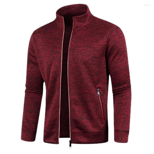 Männer Jacken 2023 Herbst Winter Zipper Stricken Lange Ärmel Dünne Kaschmir Mode Top Pullover Mantel