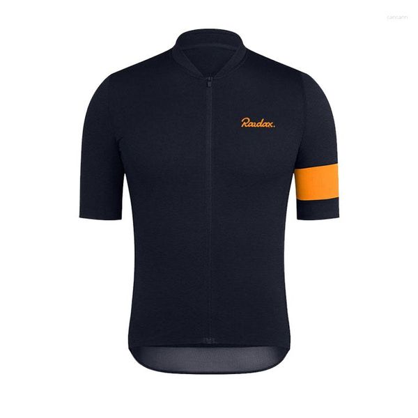 Jaquetas de corrida masculina manga curta camisa de ciclismo 2023 verão moda roupas de alta qualidade mtb estrada bicicleta uniforme triatlo esportes