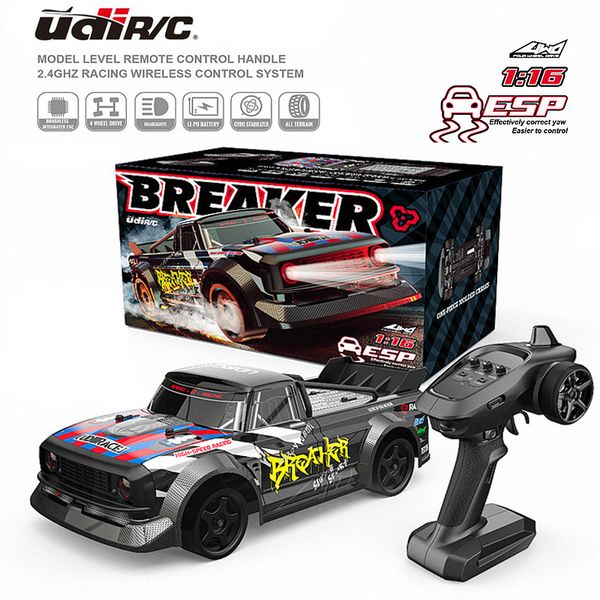 Carro elétrico RC UdiRC UD1601 Pro RC 1 16 2 4GHz 4WD Racing 40km h Alta velocidade Brushless Motor RTR com sistema eletrônico de estabilidade 230801