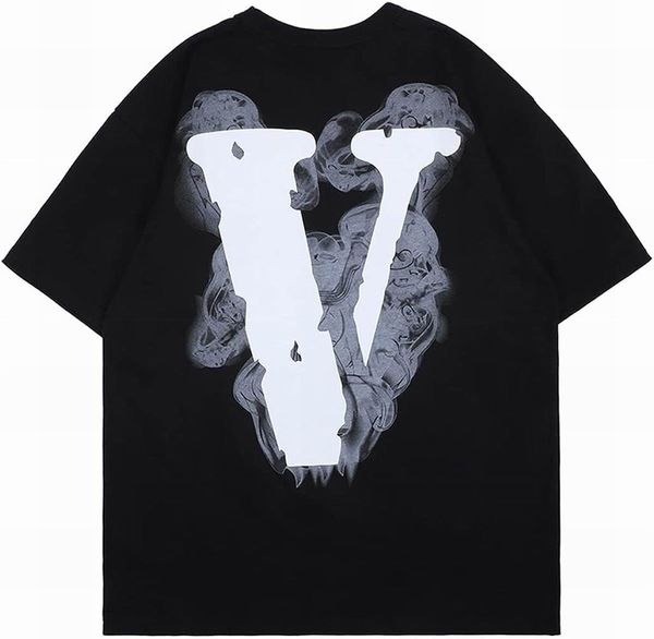 Vlone Pop Smoke Cactus Pack Herren-T-Shirt mit Rundhalsausschnitt, kurzärmelig, V-Buchstaben-Druck, Grafik-T-Shirts, Baumwolle, Hip-Hop-T-Shirts, kurzärmeliges Performance-Kühl-T-Shirt für Herren