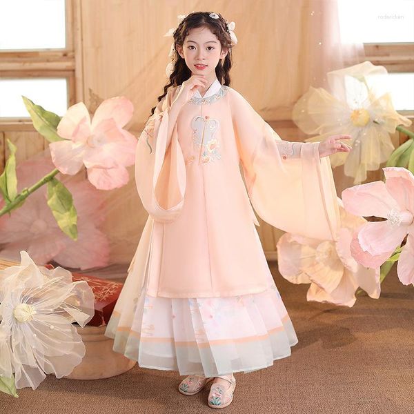 Ethnic Clothing Traditional Hanfu Elegant Girl Stage Show Robe Dress Chinese Style Hanbok Performance Costumes Vintage Dancing Gown