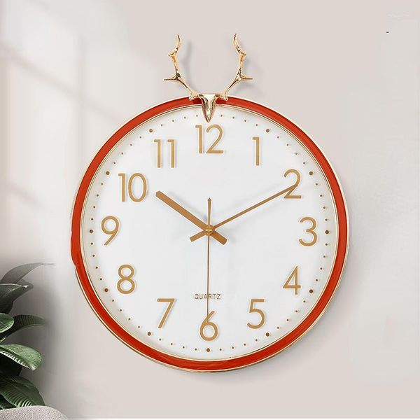 Настенные часы роскошные часы современный дизайн гостиная большой тихий кварцевый круг необычный декорация