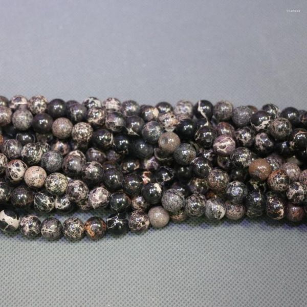 Girocollo Collana in pietra imperiale imperiale nera Fetta di sedimenti Perline sciolte Lastra forata Accessori moda donna Creazione di gioielli