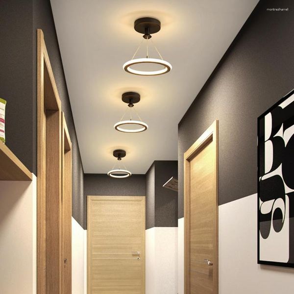 Lampade a sospensione Lampadario a LED Luci a risparmio energetico Luminosità vuota Ferro battuto Proteggi gli occhi per il bagno della camera da letto