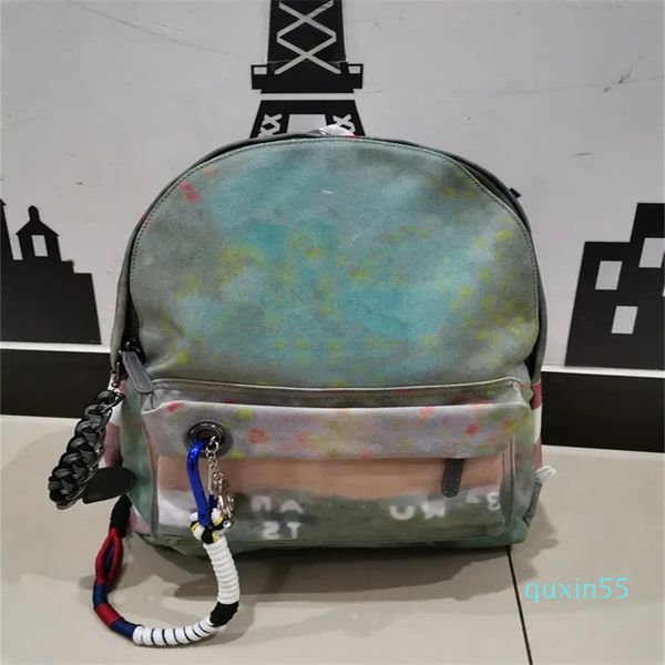 Borsa alla moda Borsa per graffiti sportiva di grande capacità Borsa multifunzionale con impunture mimetiche Borsa a catena con cinturino in tela