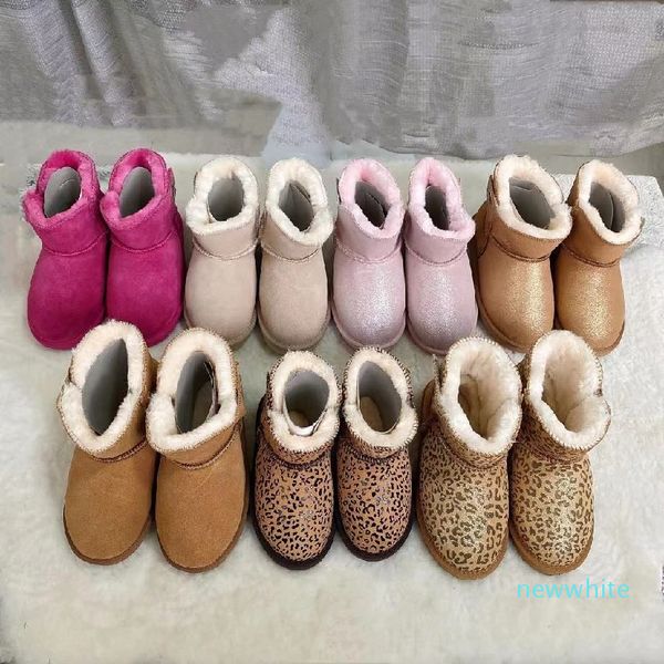 Botas moda crianças botas austrália bota de neve designer crianças sapatos inverno clássico ultra mini ll boot botton bebê meninos meninas tornozelo