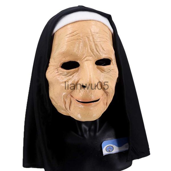 Partymasken Halloween Nonne Maske Latexmasken Cosplay Gesichtsmasken mit Kopfbedeckung Großhandel und Dropshipping x0802