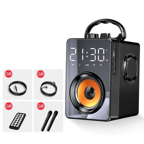 Kablosuz Audio Woofer 2.1 Taşınabilir Subwoofer Bluetooth Karaoke Açık Mekan Multimedya Mikrofonlu Hoparlör USB Disk/TF Kart