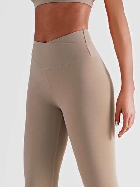 Pantaloni Attivi Donna Doppio Strato Rafforzamento Addominale Fitness Yoga Vita Alta Sollevamento Anca Palestra Leggings Sportivi Donna Collant Nudi