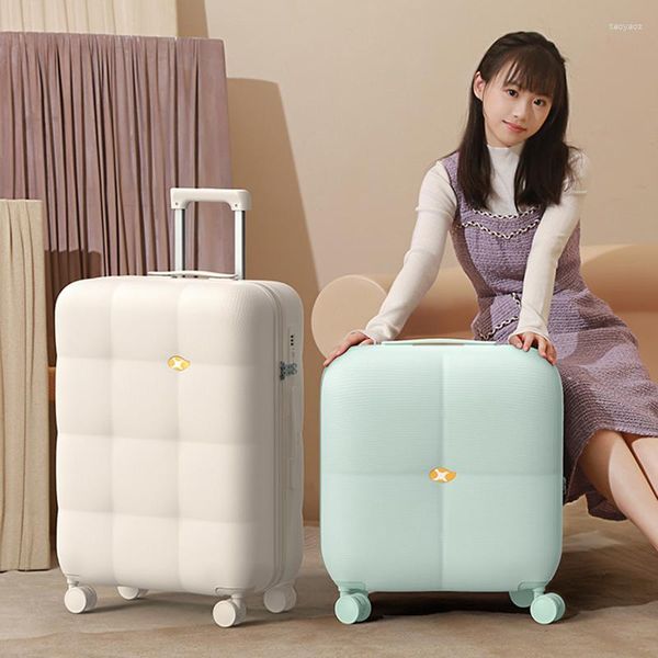 Suitcases Mango 24 Inch Luggage Female 20 Carry On Boarding Trolley Suitcase Box Male Travel Fashion Trend Pull Rod Case