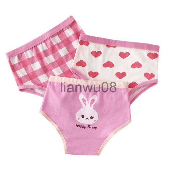 Höschen TECHOME 3PcsLot Jungen Mädchen Höschen oder Slips Chirdren's Unterwäsche Schöne Gitter Hosen Baby Love Dots Kaninchen Baumwolle Unterhosen x0802