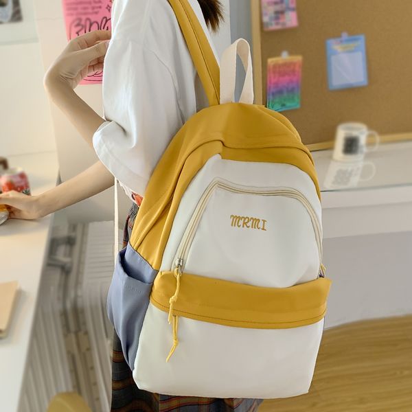 Borse da scuola Ragazza Nylon Impermeabile Borsa da donna Studente Cute Fashion Laptop College Zaini Kawaii Female Travel Book Ladies Trendy 230801