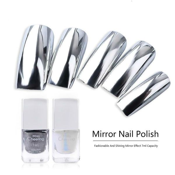 Smalto per unghie Capacità 7 ml Effetto placcatura argento Specchio in metallo alla moda e brillante Gel UV Soak Off LED Varnish Art Manicure 230802