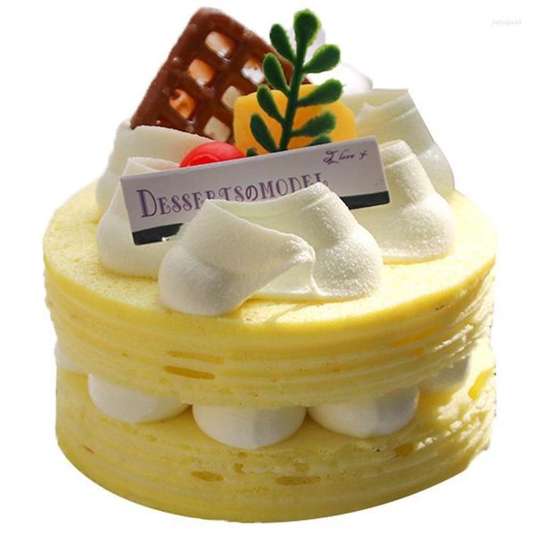 Dekorative Blumen Künstliche Kuchen Dessert Modell Gefälschte Lebensmittel Simulierte Fall Display Pographie Requisiten Ornament Kinder Spielzeug