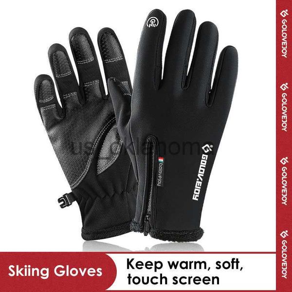 Ski Gloves Autumn Winter Men Women Gloves Touch Screen Waterproof Windproof Gloves Outdoor Sports Warm Thermal Fleece Running Ski Gloves J0803