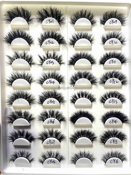 Falsche Wimpern 16 Paare Mix 3D Falsche Wimpern Volumen Nerz Wimpern Echter Nerz Flauschige Unordentliche Weiche Natürliche Wimpern Make-up 25mm Nerz Wimpern Kit Cilios x0802