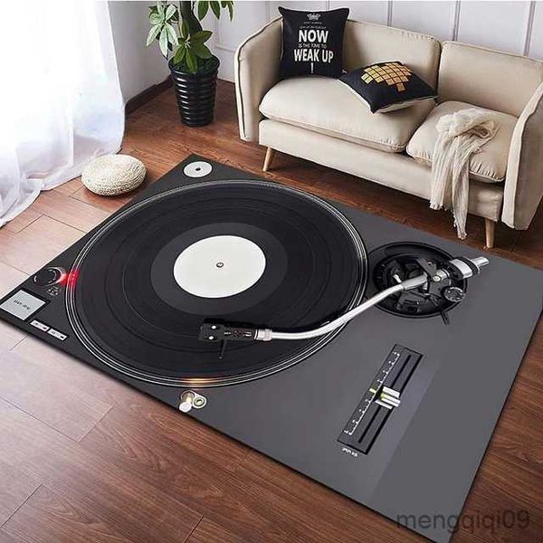 Teppiche, Vinyl-Schallplattenspieler-Teppich für Wohnzimmer, Dekoration, Schlafzimmer, Tisch, große Teppiche, Küche, Bodenmatte, Badezimmer, rutschfeste Matte, Tapete R230802