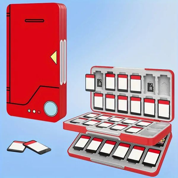Nintendo Oyun Kart Yuvaları ve 48 Mikro SD Kart Yuvaları için 48 ile Oyun Kılıfı Oyun Tutucu Uyumlu Mikro SD Kart Yuvaları Kompakt Anahtar Kartuşu