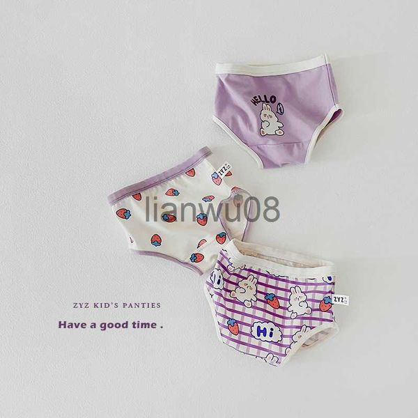 Calcinha 3Pacs pack 2022 primavera bebê cueca boxer algodão desenhos animados roupas íntimas meninas x0802