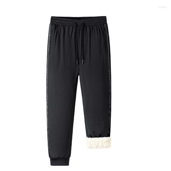 Pantaloni da uomo Pantaloni da uomo invernali Pantaloni da esterno in peluche ispessiti Temperatura di blocco Antivento Confortevole Jogger traspirante Pantaloni sportivi in cotone Uomo 7XL