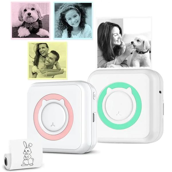 Mini stampante tascabile DDEMSMOE: stampante per etichette wireless senza inchiostro per IOS/Android - Regalo perfetto per ragazze e ragazzi!