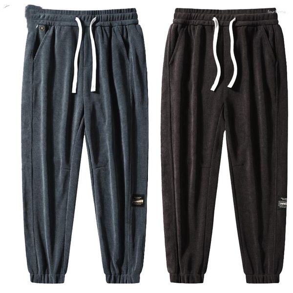 Pantaloni da uomo Large M-8XL 9XL Autunno Sport Velluto a coste sciolto Abbigliamento da strada Harajuku Casual