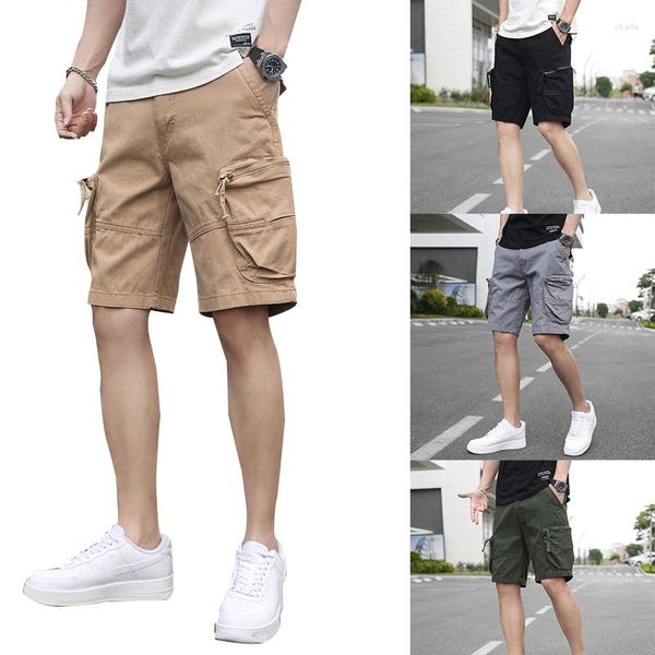 Pantaloncini da uomo Y2K Estate 2023 Pantaloni cargo sottili casuali Abbigliamento da basket giapponese Homme Denim Jorts For Men