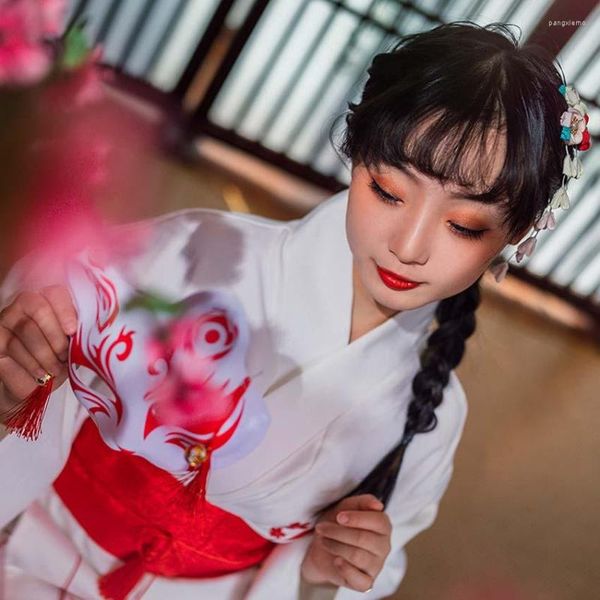 Traje de palco Estilo tradicional japonês Quimono Yukata Performance Roupa descontraída Roupa descontraída Vestuário étnico Traje Solto Impressão Traje Japonês