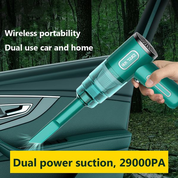 Aspirapolvere senza fili per auto Aspirapolvere portatile Mini Wet Dry Cordless Air Duster manuale per automobile per uso domestico 230802