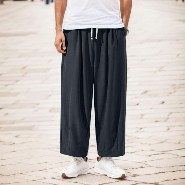 Pantaloni da uomo Gamba larga 2023 Pantaloni da jogging leggeri Pantaloni oversize Streetwear Hip-hop Sensazione di freddo Casa confortevole