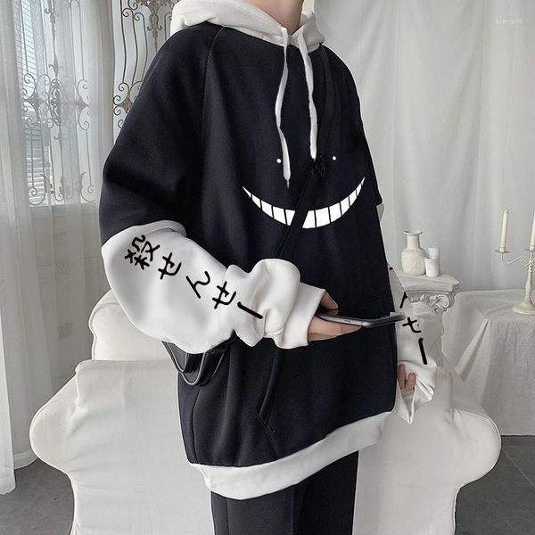 Moletons masculinos Korosensei Anime Assassination Classroom Sweatshirt Masculino Winter Harajuku Streetwear Roupas femininas góticas Oversized Hoodie