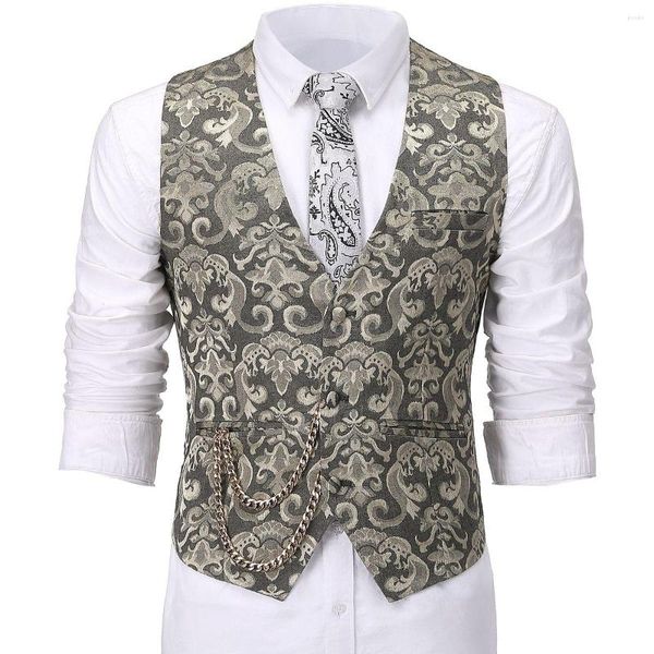 Gilet da uomo Abito da sposa Merci di alta qualità Cotone Fashion Design Abito Gilet / Kaki High-end Business Casual