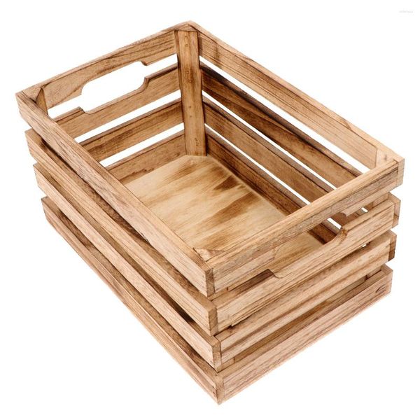 Confezione regalo Cassa di legno Scatola di immagazzinaggio di articoli vari Articoli da toeletta per bambini Contenitore aperto Organizzatore Custodia multifunzionale 30x20 cm