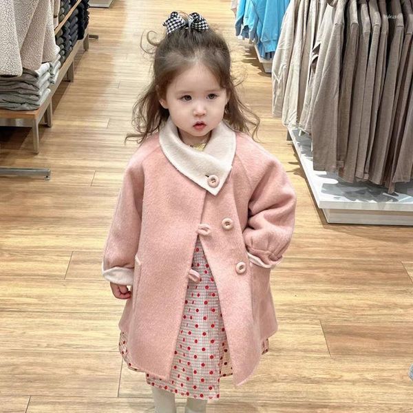 Jacken Mädchen Wind Wollmantel Koreanische Kinder Kleidung Mit Baumwolle Prinzessin Warme Winter Teenager