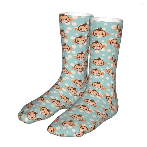 Erkek çorap moda kadınlar çılgın renkli maymun hayvan grafik çorap bahar yaz sonbahar kış