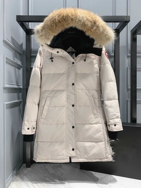 Designer Canadian Goose Versione di media lunghezza Piumino da donna Piumino Parka Inverno Cappotti spessi e caldi Donna Antivento Streetwear C4